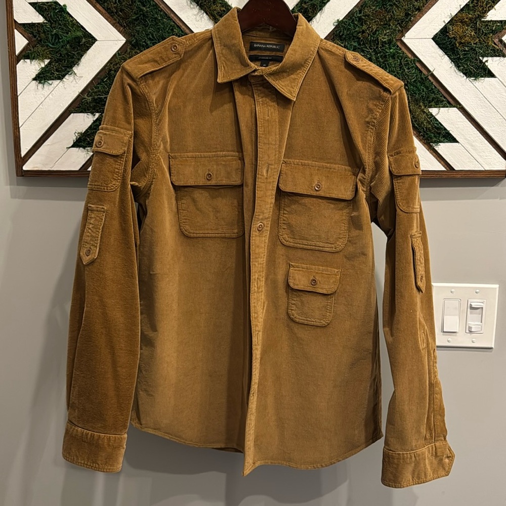 Banana Republic Corduroy Safari Button Down  - Medium EUC!